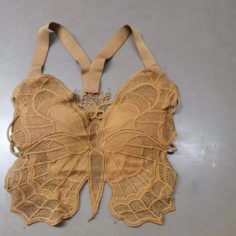 

Жіночі топи Нижня білизна Бюстгальтери з м’якою підкладкою Кампанії Нижня білизна Бюстьє Бюстгальтери з метеликами Бюстгальтери з однотонної м’якої бавовни one size жовтий