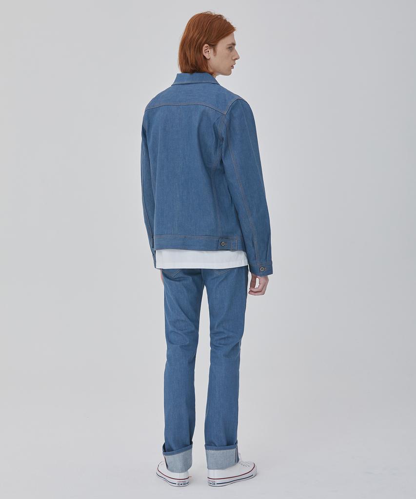 Ryul+Wai Denim Selvedge One-Pocket Jacket Blue