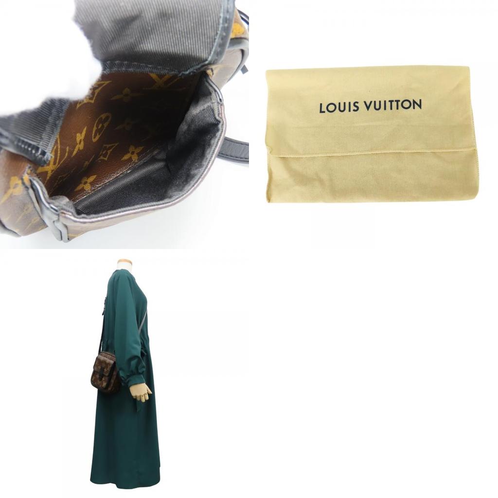 Used LOUIS VUITTON Shoulder Bag Christopher Wearable M69404 Wallet Monogram macacer Brown black Everyday use