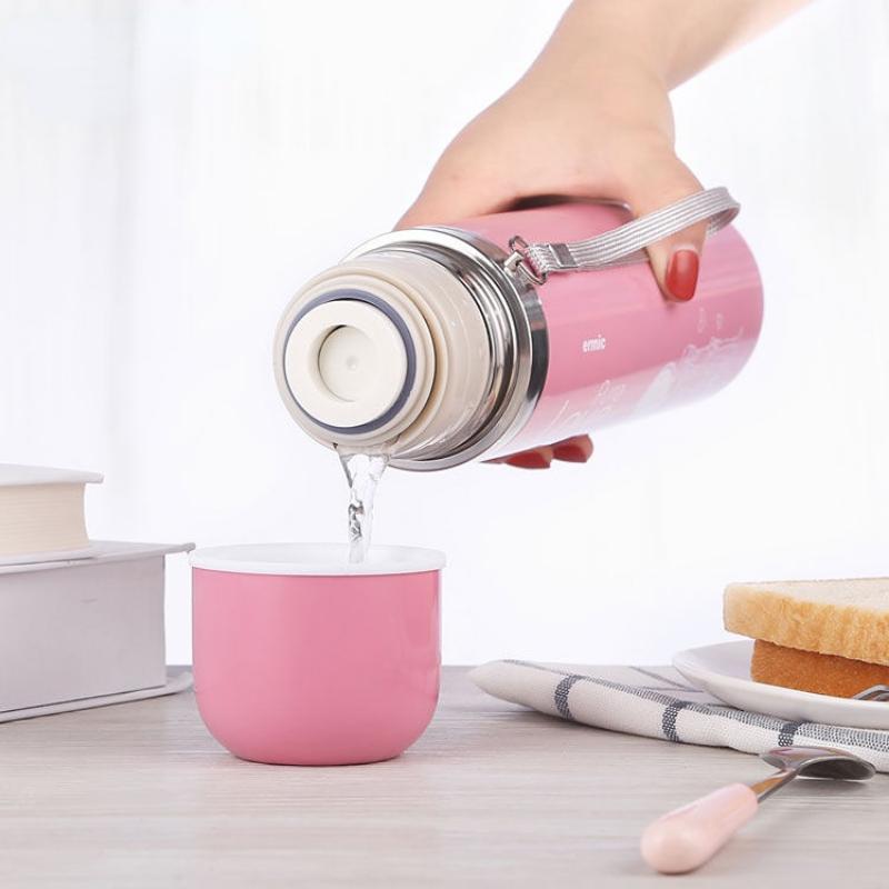 Velkokapacitní termoska 500ml/1000ml vakuová baňka přenosná nerezová termoska láhev na vodu cestovní čajový hrnek kancelářská termoska