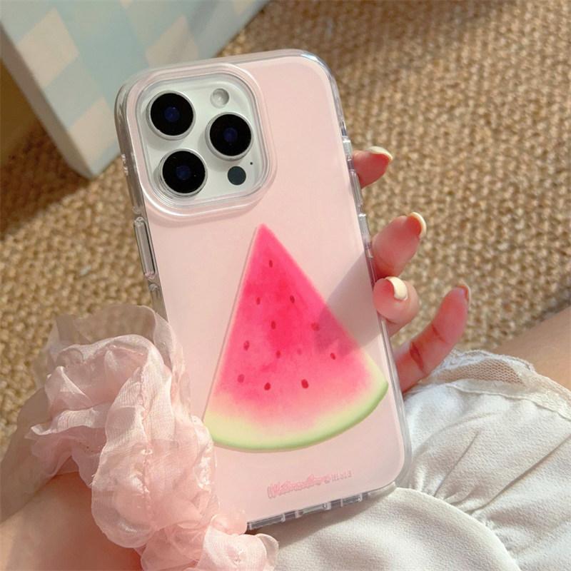 

ins фрукт яблоко груша арбуз кокос Чехол для телефона для iPhone 16 15 14 13 Pro Max Силиконовый противоударный и защищающий от падений чехол iPhone 13