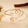 Punk Style Music Note Open Bangle Adjustable Geometric Spiral Bracelet  Music Festival