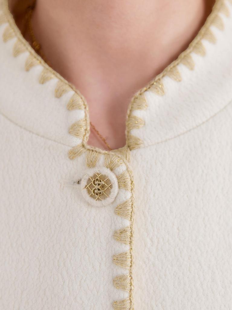 Sijiqing Autumn/Winter Wool Blend Acetate Coat - Gentle Korean Daily High-End Women's Top