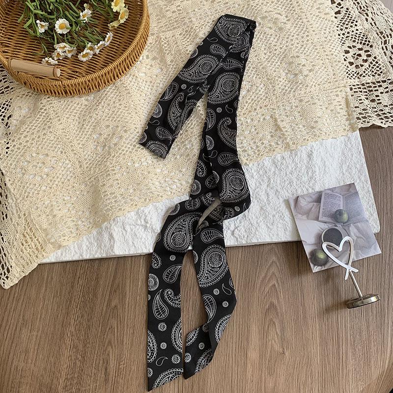 Double-layer polka dot silk scarf, high-end versatile small scarf, fashion headscarf, headband, hair tie, decorative belt.