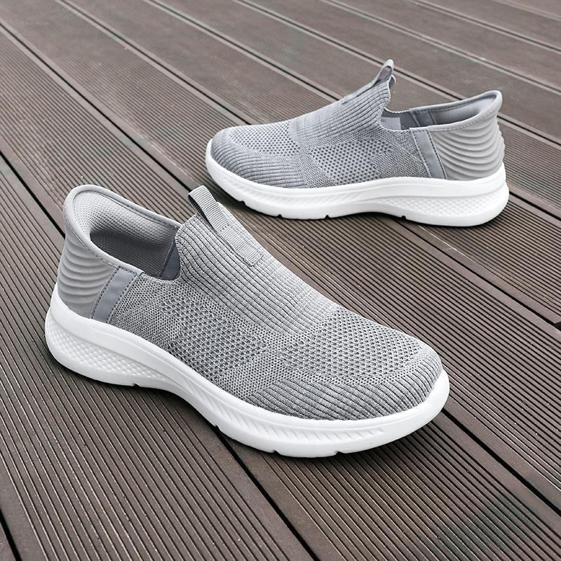 Herrenschuhe ein neuer Slipper Netzschuhe Fliegenstrick Sportschuhe Laufschuhe lässige weiche Sohlen mit allen Modeschuhen