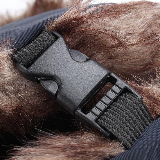 Trappermütze Unisex Verstellbar Kunstfell Winddicht Outdoor-Hut für Winter