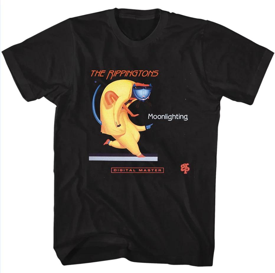 Moonlighting Album The Rippington Pattern Pure Cotton Tshirt Pure Cotton Tshirt Printed Pattern Suitable for All Seasons S