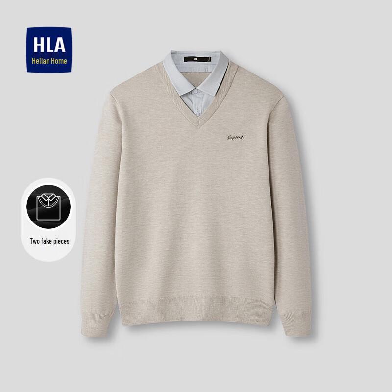 

HLA Men s Soft Faux Two-Piece Knit Sweater M