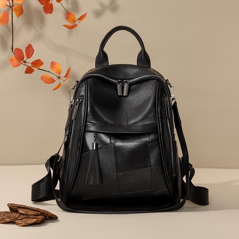 Women's Tassel Backpack Large Capacity Commuter Bag