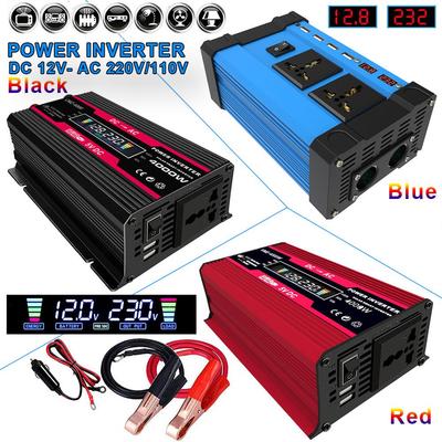 Onduleur intelligent 300W: 12V vers 110V/220V avec Chargeur Rapide Double USB 4.2A et Écran Couleur