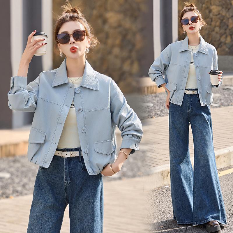 Women's Versatile Motorcycle PU Leather Jacket - Spring/Autumn 2025 Collection, Style XG9969