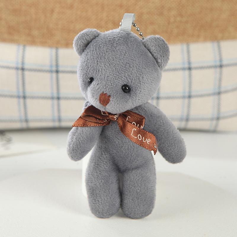 One-piece Teddy Bear Pendant Keychain with Bow Tie - Plush Toy Doll.