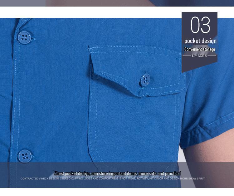 Arbetskläder Topp med Kort Ärm för Herr & Dam: Bilreparation & Rengöring med Anpassad Brodyr, Sommarstil