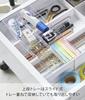 Yamazaki Ausziehbarer Schreibtisch W25 x x Turm-Schubladenschrank 3441 (Yamazaki Industries) & Tablett, Weiß, Ca.. D24,6~45 H5,7cm, Serie, Koffer,