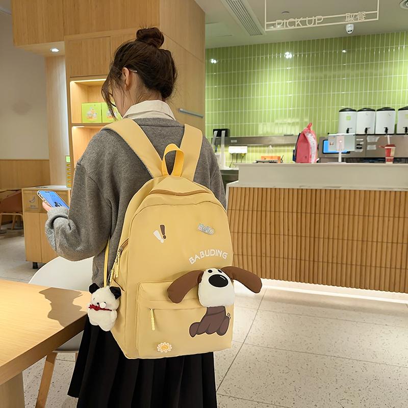 Four-Piece Backpack Set Puppy Student Schoolbag Unisex Large Capacity Backpack