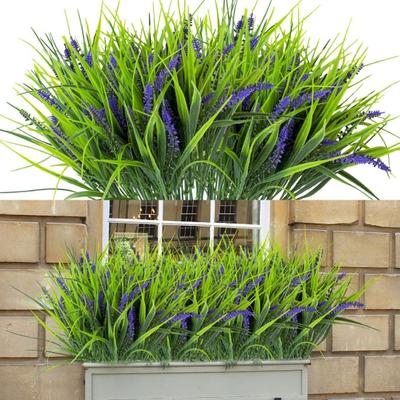 Artificial Lavender Great Realistic Long Lasting Artificial Lavender Artificial Plants Outdoor Fake Monkey Grass Imitation Plants