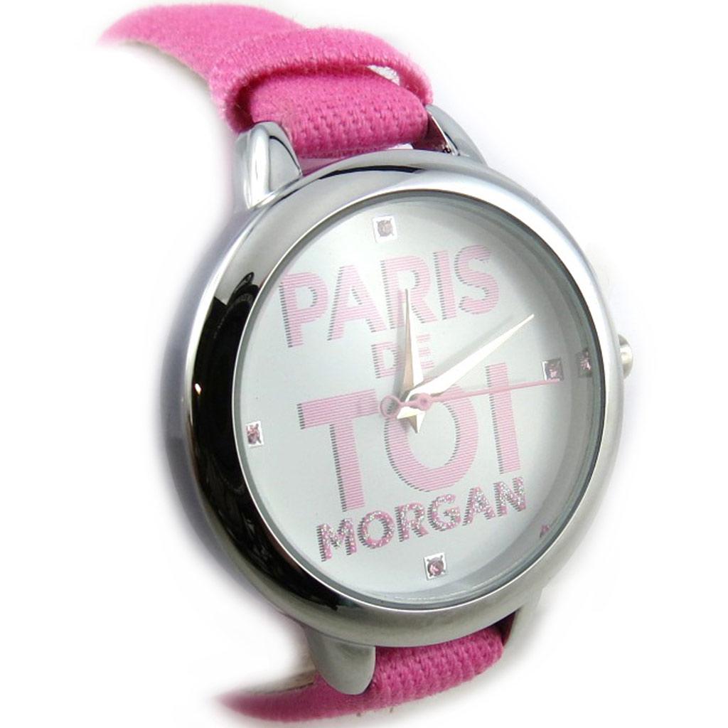 Morgan [N2364] - 'Morgan' Designer Watch In Silver Pink (Paris De Toi)