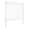 Garden Fence Woerden White 1.7 x 1.5 m Powder Coated Steel
