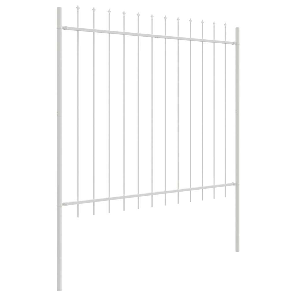 Garden Fence Woerden White 1.7 x 1.5 m Powder Coated Steel