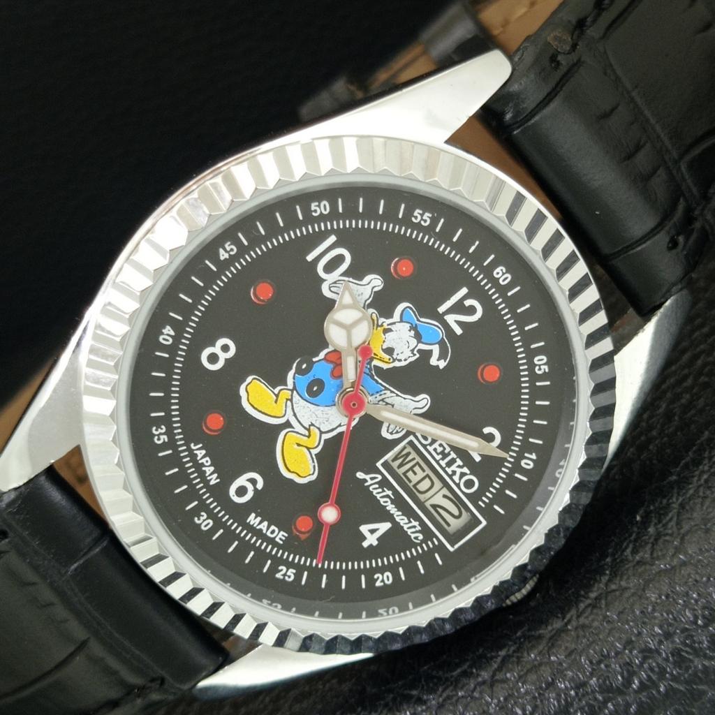 

REFURBISHED SEIKO AUTOMATIC 6309A JAPAN MENS VINTAGE BLACK DIAL WATCH a443102-1