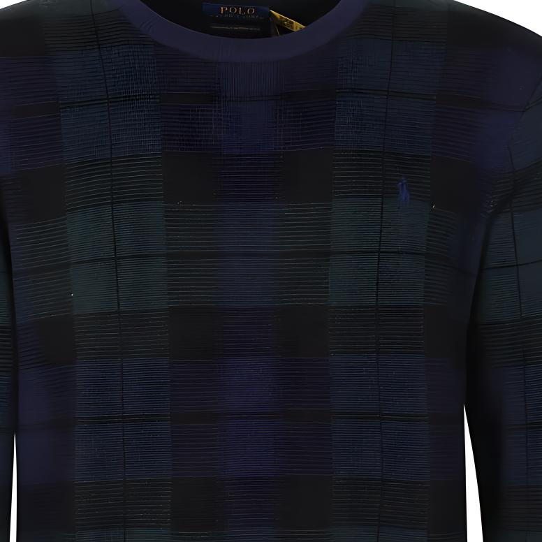 Polo Ralph Lauren Rutig Rundhalsad Pullovertröja Herrtröja Flerfärgad 710917043-001