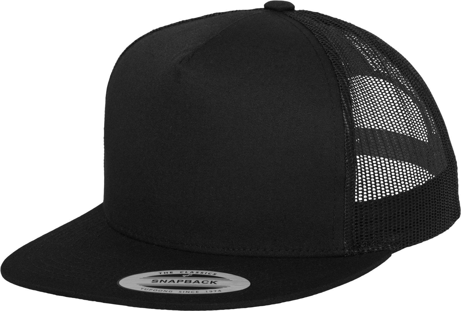 

Кепка Snapback Flexfit Сетка Черная 5-панельная - чёрный