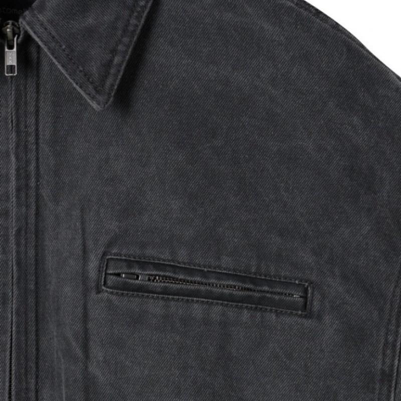 Customellow Gray Pigment Dying Blouson Cwuam25381gyd