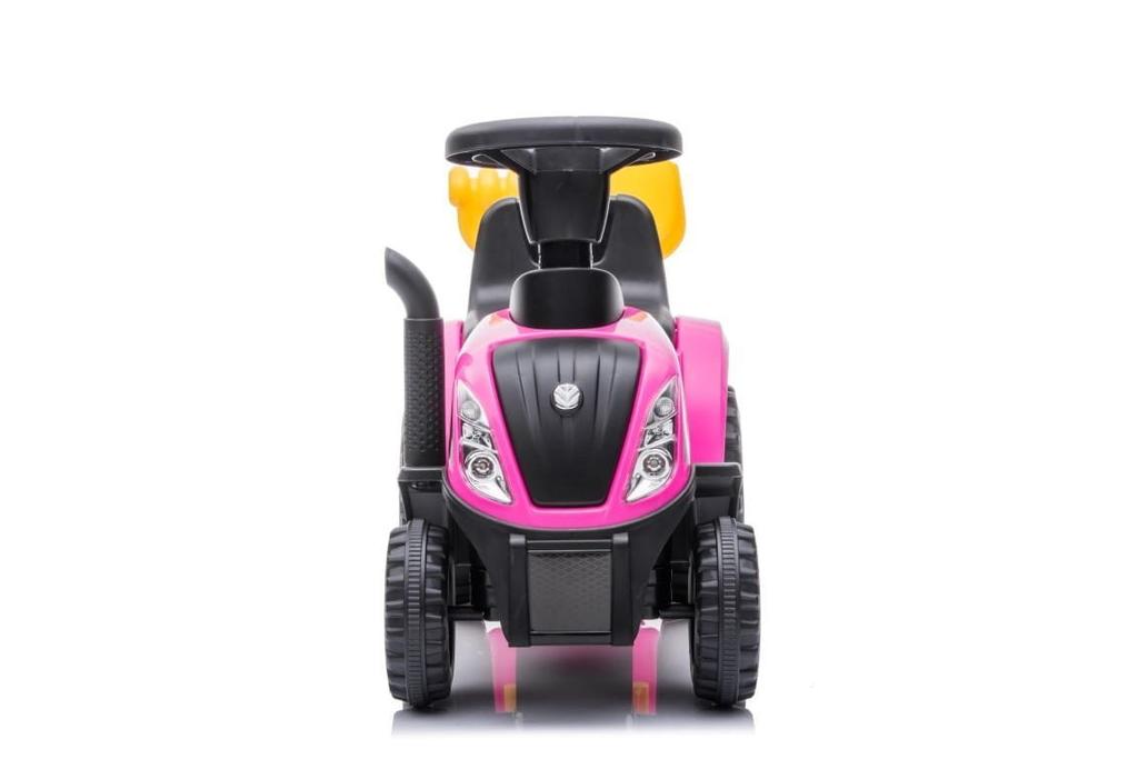 Ride-on Toy for a Child's First Birthday Push-along Tractor with Trailer New Holland Pink