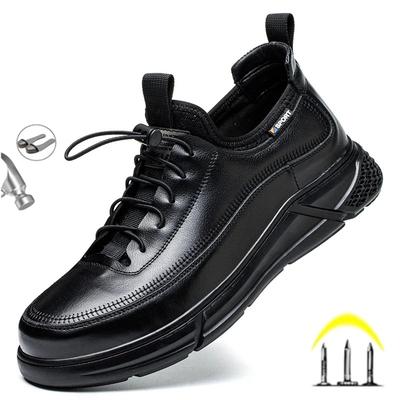 Genuine Leather Composite Toe Insulation Men Labor Protection Shoes Metal-free Indestructible Non-slip Safety Work Footwear