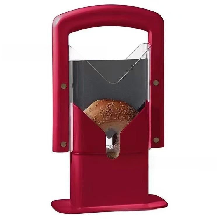 Moderner Bagel-Schneider Guillotine-Schneider Mit Logo Für Bäckerei-Geschenk Und Küchengebrauch