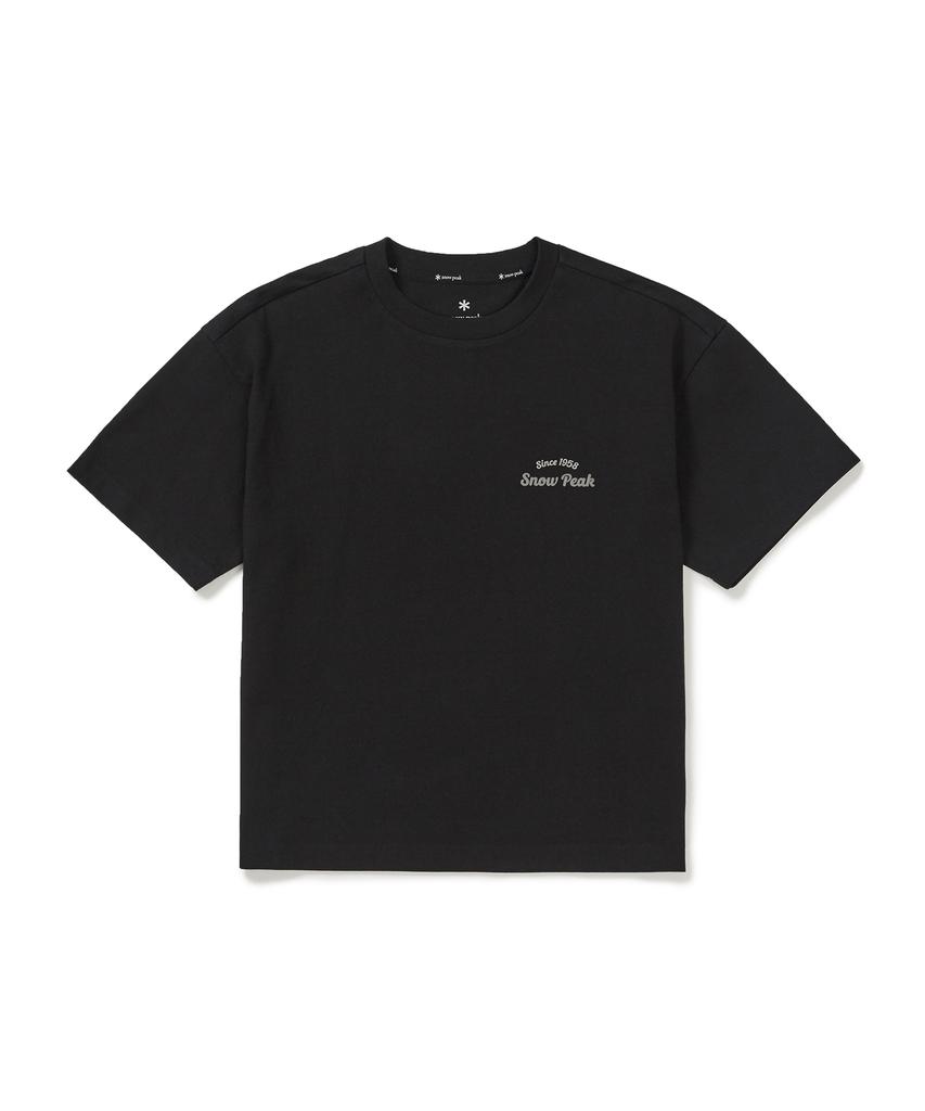 SNOWPEAK APPAREL Aerocool Women'S Color Semi-Crop Short Sleeve T-Shirt (S25Mwfts77) Black