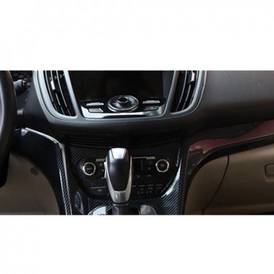 Carbon Fiber Middle Console Air Outlet Vent Cover For Ford Kuga Escape 2013-2015