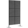 Decoratief Privacyhek Scherm, Metalen Buiten Privacy Scherm Klimplant Trellis met Standaard, 122 x 198 cm, Zwart