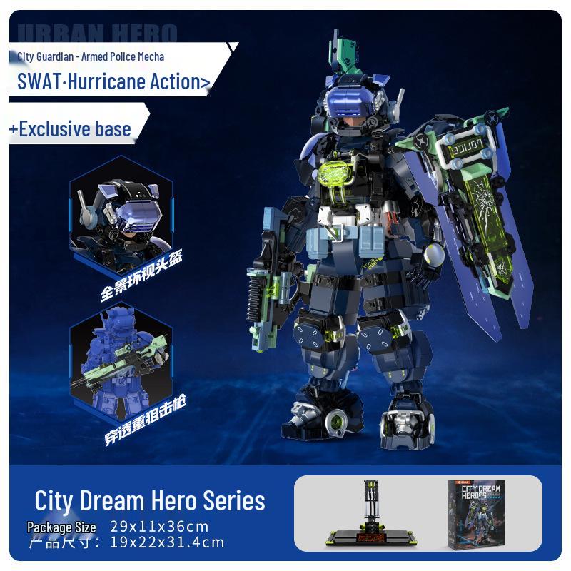 

iBlock1102 Операция Ураган Городской Герой SWAT Конструктор Развивающая Игрушка для Мальчиков