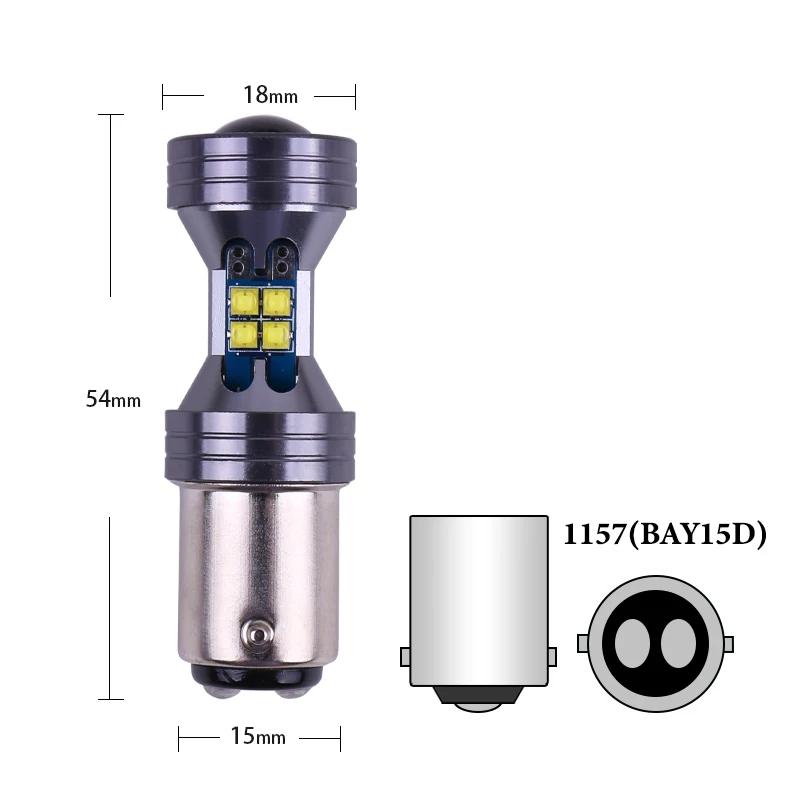 2x PY21W P21/5W 1156 Ba15s 1157 Bay15d 7440 For Car Turn Signal Light 12V 3030chip 10SMD 6000K White Brake Reverse Parking Lamp