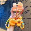 Cute Expression Capybara Key Ring PVC Cartoon Phone Chain Cute Lulu Doll Keychain  Gifts