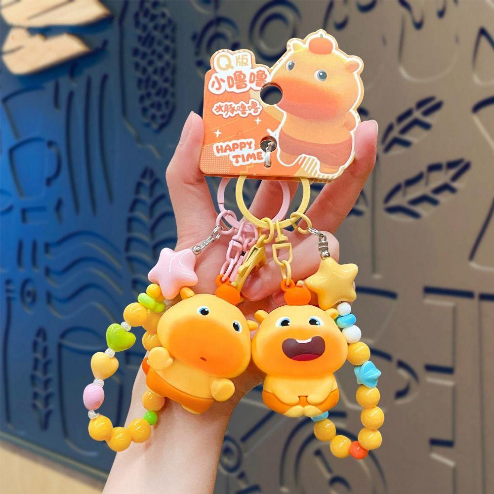 Cute Expression Capybara Key Ring PVC Cartoon Phone Chain Cute Lulu Doll Keychain Gifts