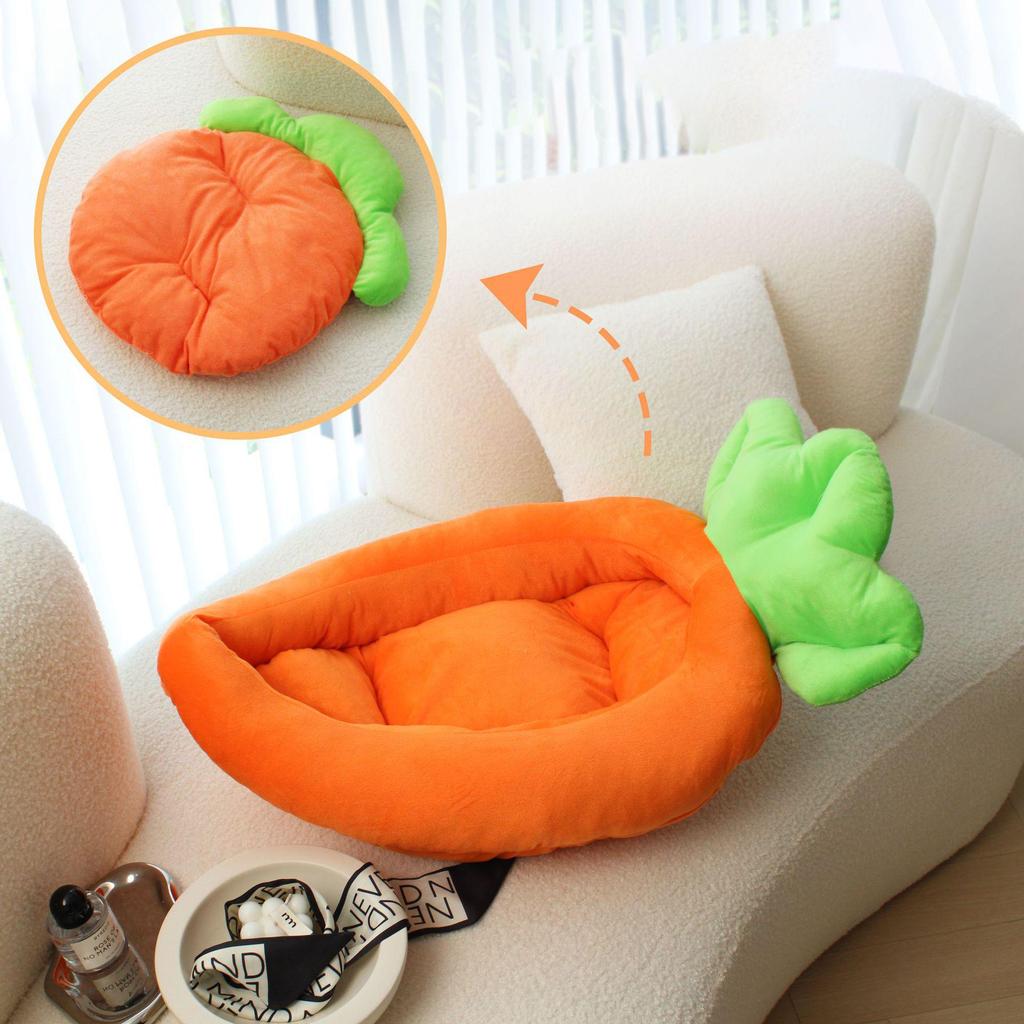 Cartoon Banana Pet Bed Cushion for Cats and Dogs - Winter Warmth