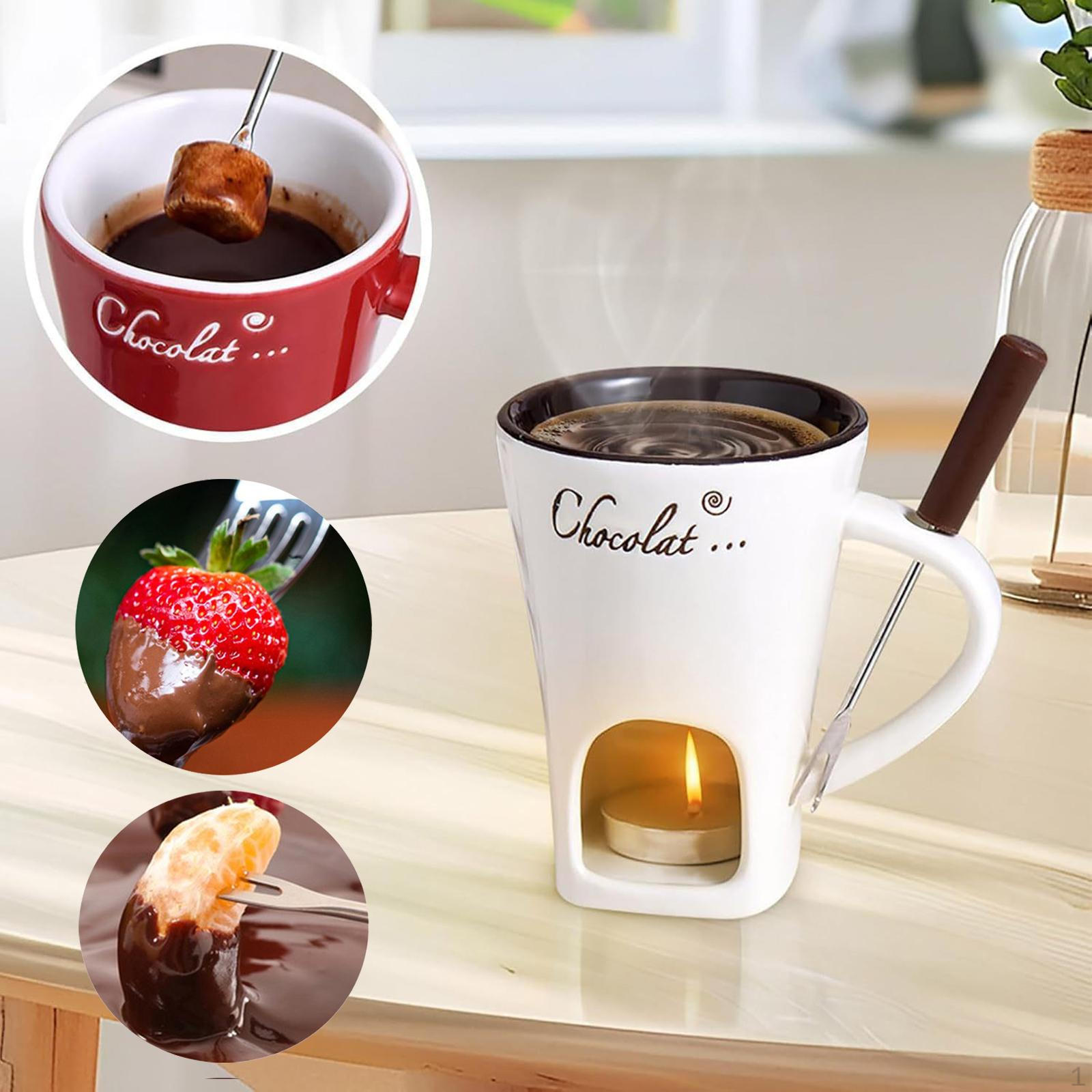 Керамическая кружка для шоколадного фондю, для плавления сыра, чашка, подогреваемая чайной свечой, горшочек