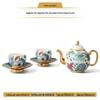 Yongfengyuan 'Happiness Full Garden' 6-Piece Ceramic Chinese Tea Set