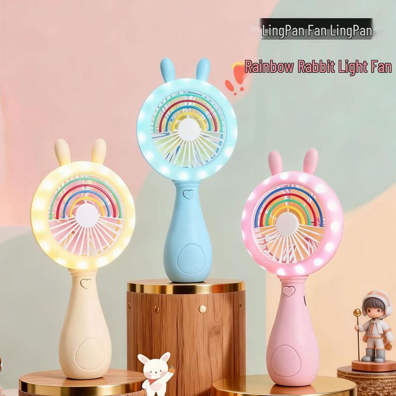 Cartoon USB Rechargeable Handheld & Desktop Fan