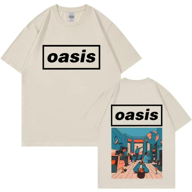 

Summer Print Rock Oasis Live 25 Tour Gothic Fashion Tshirts High Quality Comfortable Aesthetic Cotton Cozy T-shirt Streetwear 3XL