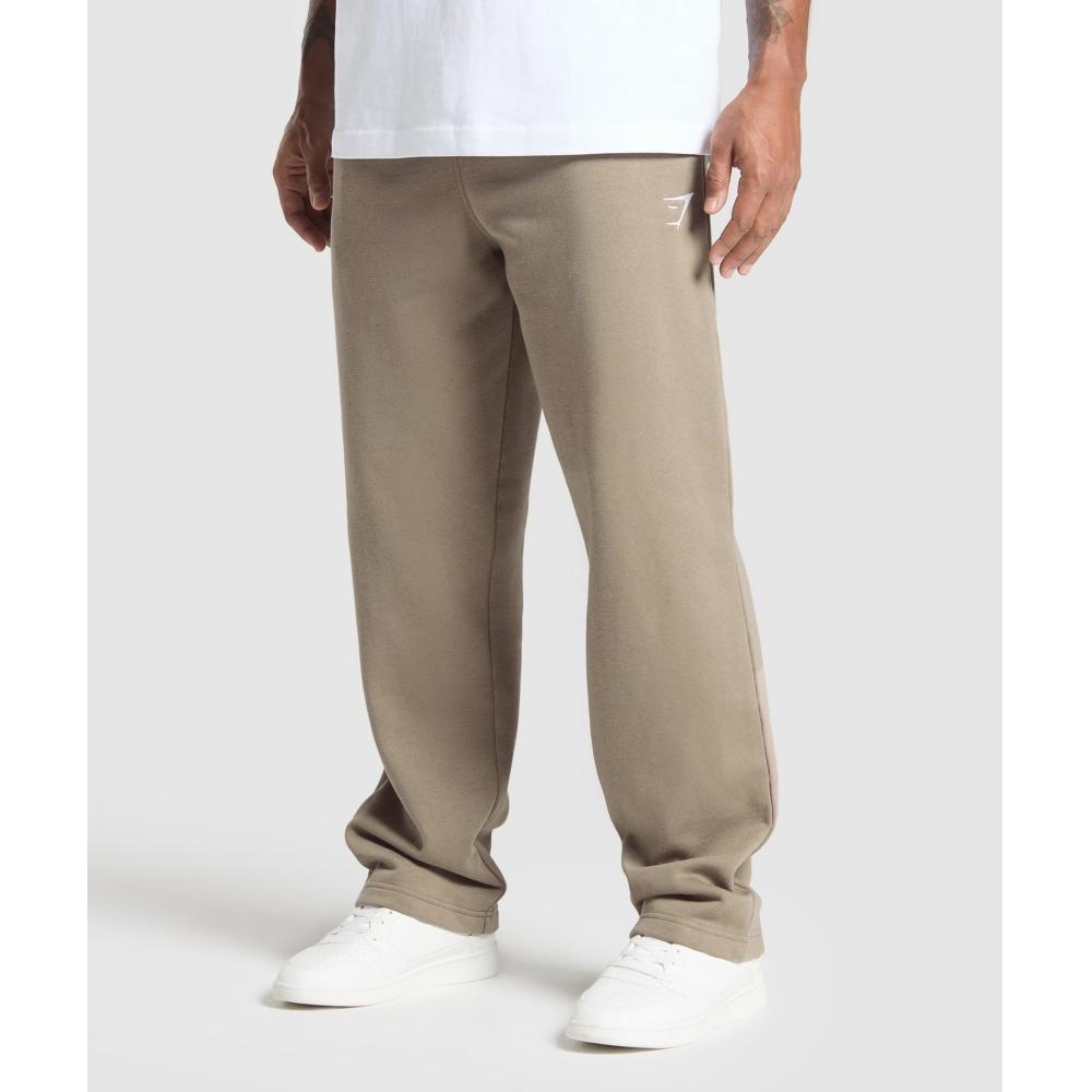 Gymshark Pantalón de chándal recto Crest Lifestyle Marrón A5a1o Nc0s