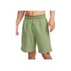 Nike Solid Color Logo Mid-Rise Printed Running Shorts Men shorts Olive-Green FN7296-386
