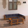 Day and Night - Day and Night Garden Furniture 8 Pieces with Dark Gray Acacia Wood Cushions