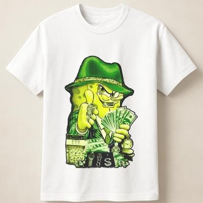 Gangsta Schwamm Unisex T-Shirt – Street Cash Cartoon Hustler Drip Tee Unisex T-Shirt