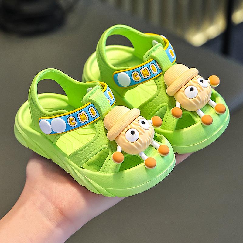New Summer Korean Style Non-Slip Soft Sole Waterproof Sandals for Boys & Girls (Ages 2-3)