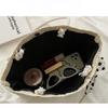 New Straw Woven Tote Bag for Women, Scarf Decoration Large Capacity Beach Handbag, Minimalist Trendy Vacation Shoulder Purse