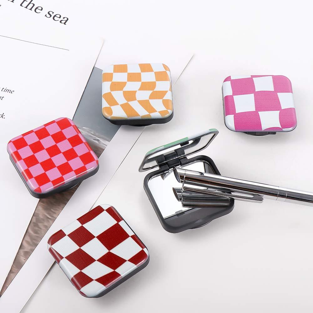 Cellphone Finger Grip Compact Mirror Gift for her Personalized Plaid Mirror Makeup Mirror Cosmetic Mirror Phone Stand Holder
