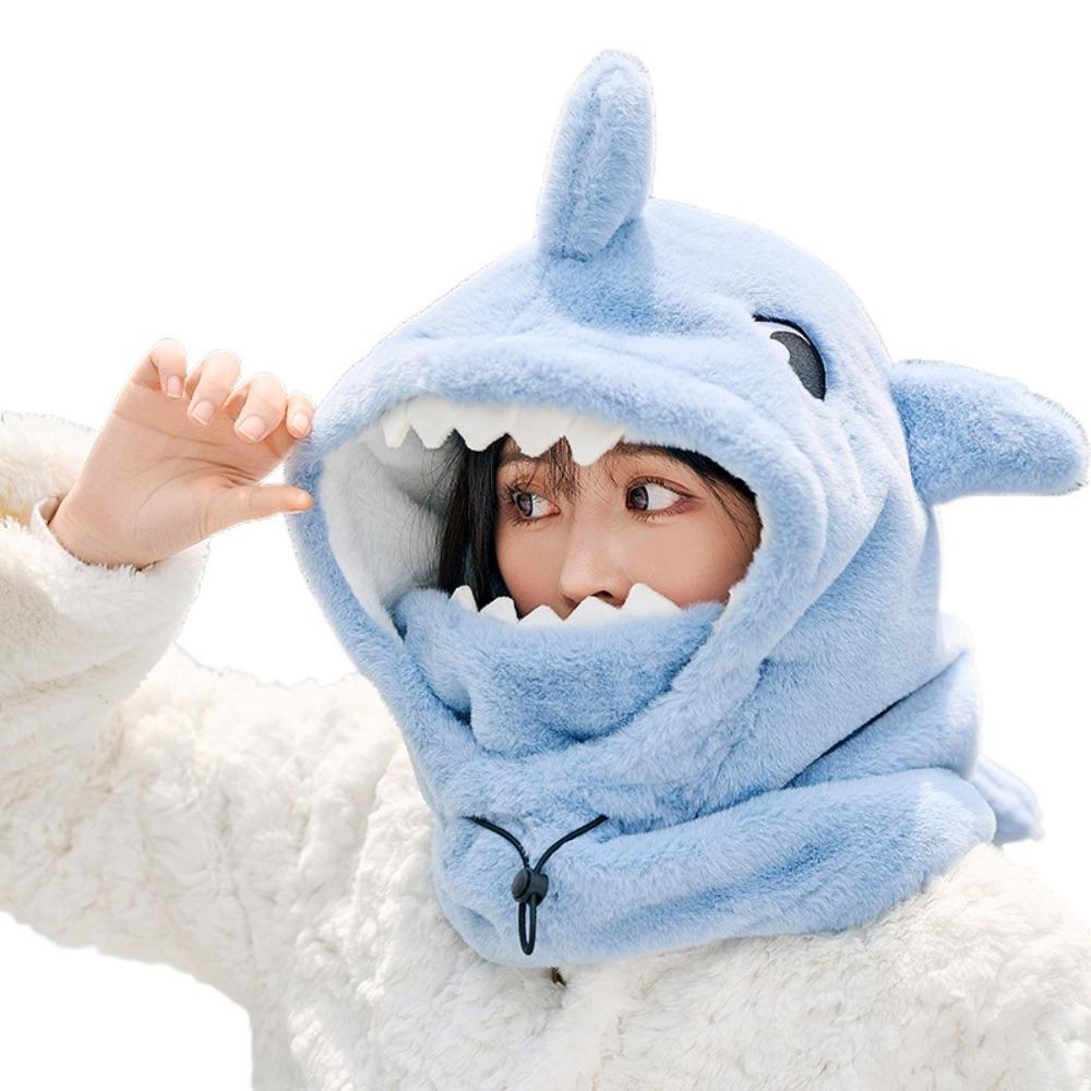 

Мультяшная велосипедная ветрозащитная шапка Мягкий зимний балаклава Лыжный утеплитель для головы Теплая шапка-пуловер Женская синий